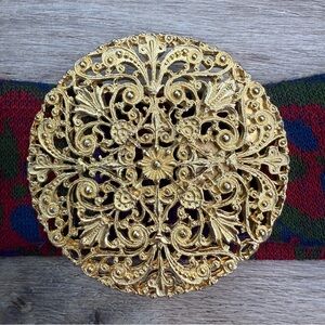 Vintage Gold Filigree Belt Buckle Fairy Boho Elf Cosplay‎